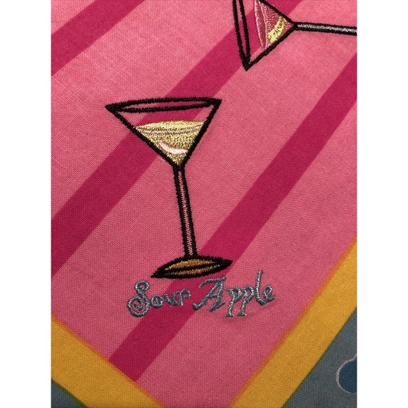 Outta Hand Fallani Cohn Martini Shaken 4 Napkins 4 Placemats Embroiled - Picture 10 of 12